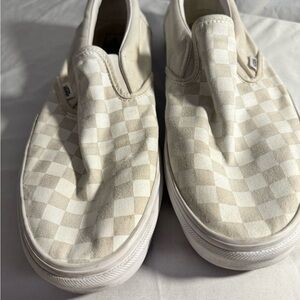 Vans- checkered tan and white - 12 men